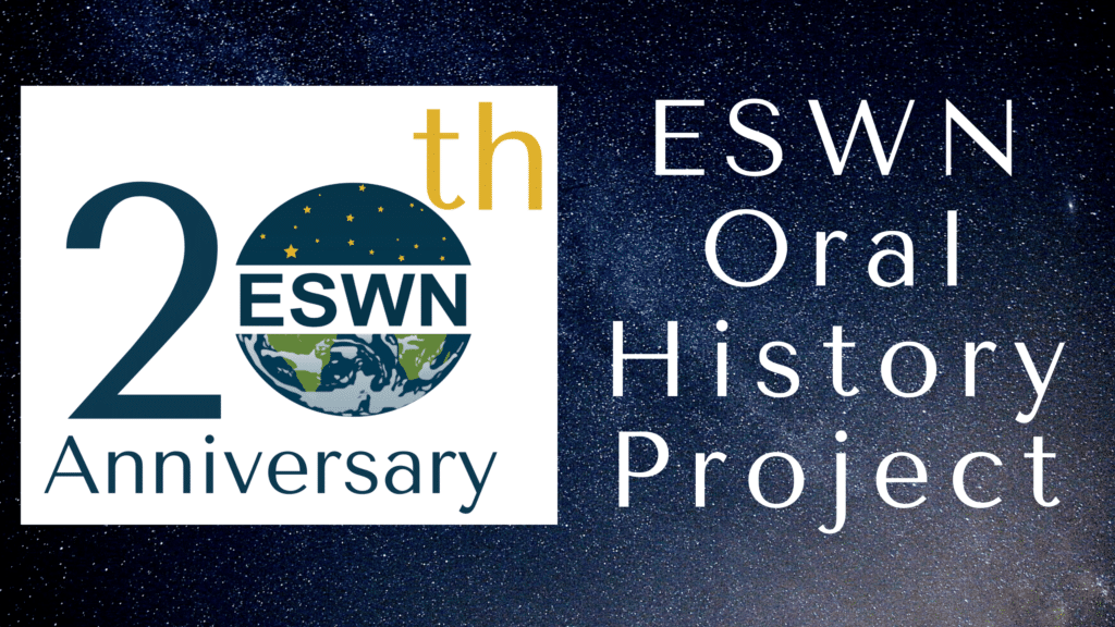 20th anniversary, ESWN oral history project banner